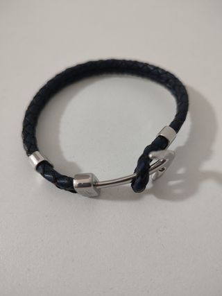 Pulsera Lotus Ancla Hombre Azul/Plata