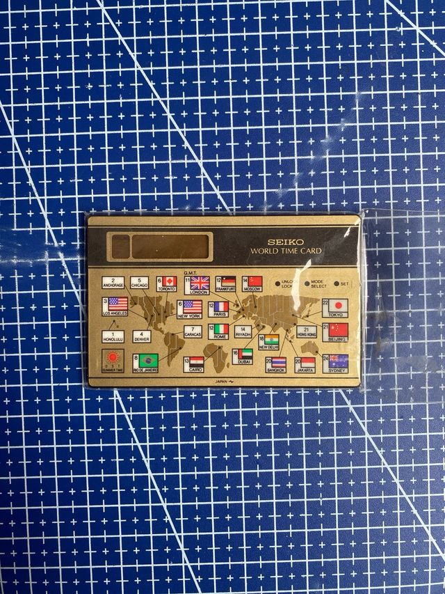 Tarjeta Seiko World Time Card
