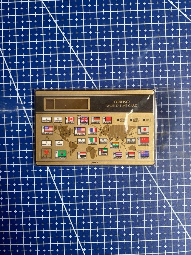 Tarjeta Seiko World Time Card