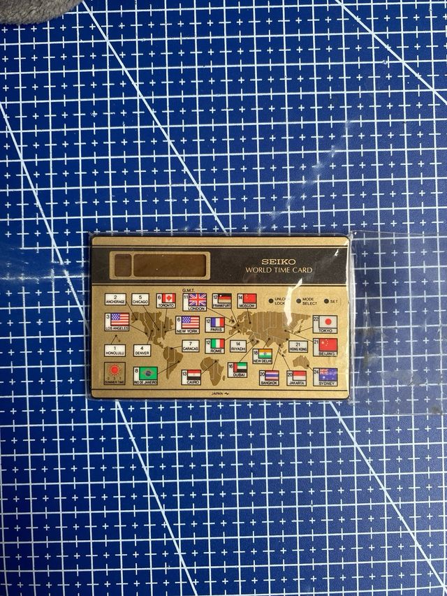 Tarjeta Seiko World Time Card