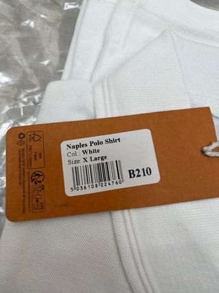 Portwest B210 Naples-Polo para Hombre Blanco XL