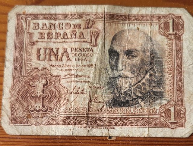 Billete 1 Peseta Banco de España 1953