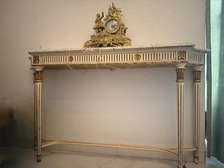 Consola Luis XVI Mármol y Madera