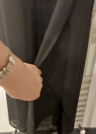 Abito da sera lungo paillettes nero