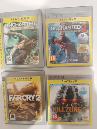 Juegos PS3 Platinum (Uncharted, Far Cry 2, Killzon