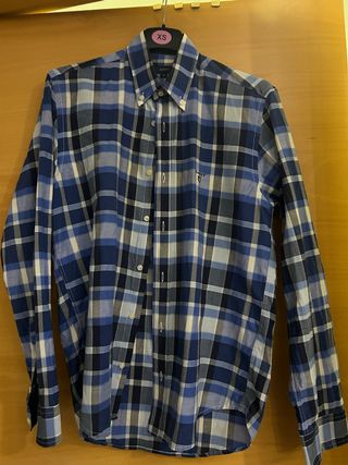 Camisa GANT cuadros azul blanca Talla XS