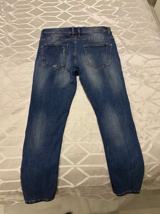 Pantalón vaquero skinny Zara azul oscuro