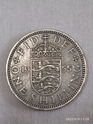 Lote de 3  Monedas One Shilling 1953,1954 y 1955