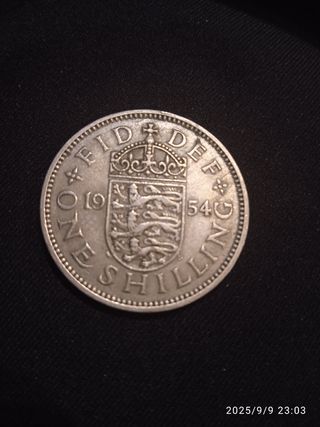 Lote de 3  Monedas One Shilling 1953,1954 y 1955
