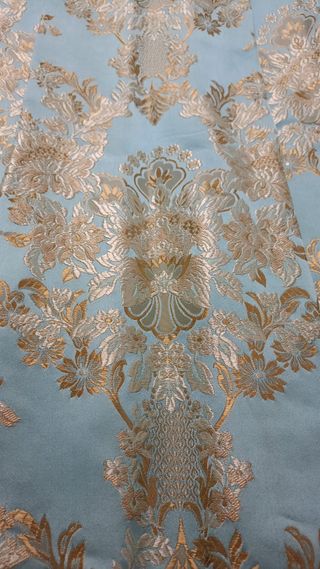 Falda Baturra Huertana Tradicional Azul/Oro/Nacar
