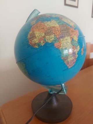 Globo terráqueo luminoso años 90