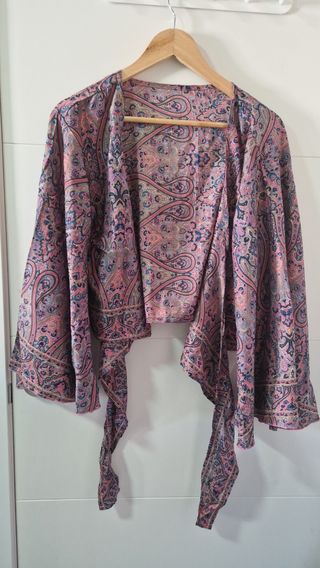 Blusa Kimono Estampada Paisley