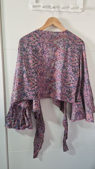 Blusa Kimono Estampada Paisley