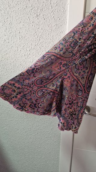 Blusa Kimono Estampada Paisley
