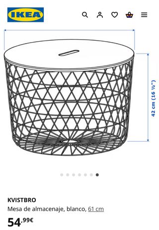 Mesa Auxiliar Almacenaje IKEA