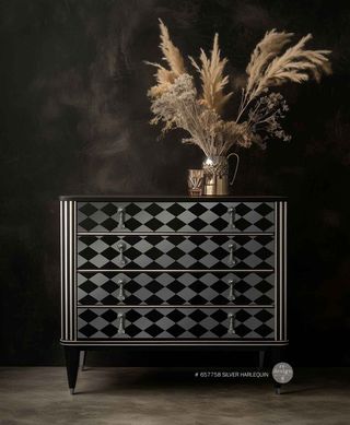 Redesign Decor Transfers Argento Argyle 61x89