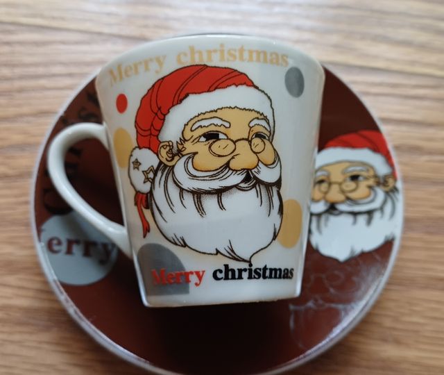 Juego 6 Tazas Café Navidad Santa Claus