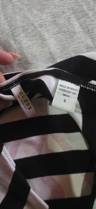 Body Guess Rayas Blanco y Negro