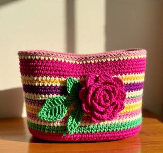 Bolso de crochet hecho a mano