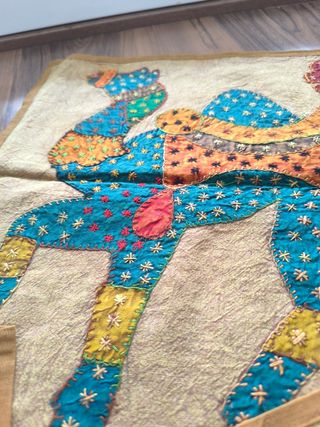 4 Fundas Cojín Orientales Camello Elefante