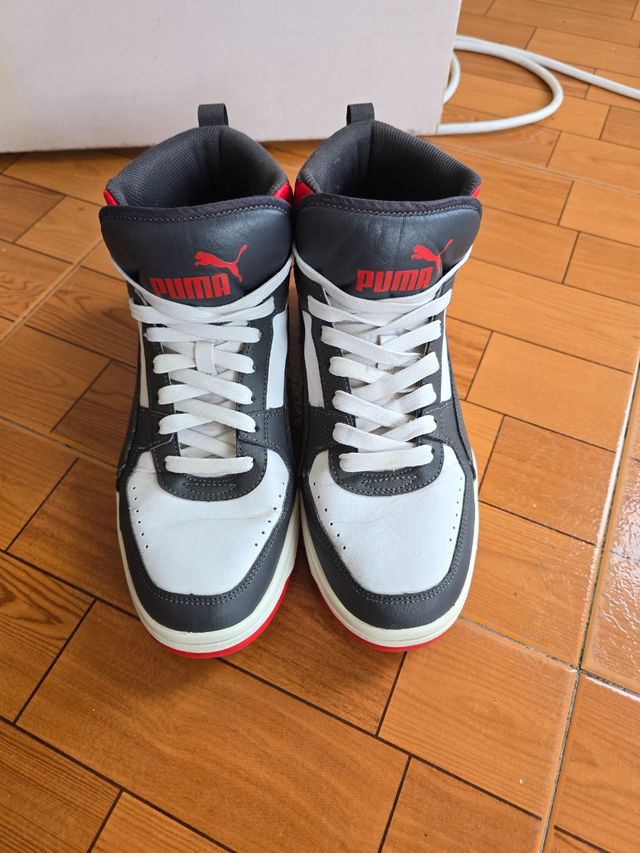 Zapatos Puma Altos Negros y Blancos