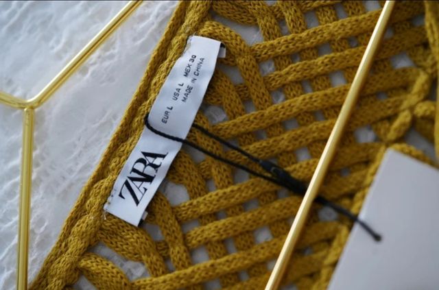 Cárdigan Amarillo Tejido Zara