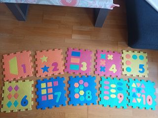 Puzzle Suelo Números y animales