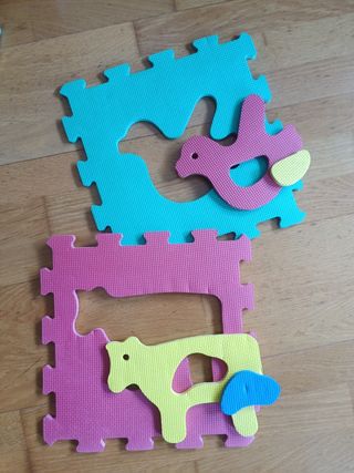 Puzzle Suelo Números y animales