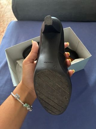 Tacones de Piel Talla 37 Negros