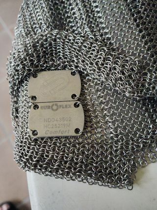 Lote complementos medievales guante de malla ,bols