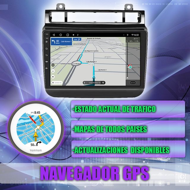 PANTALLA GPS VOLKSWAGEN TOUAREG 2011-2017 CARPLAY