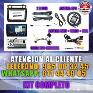 PANTALLA GPS VOLKSWAGEN TOUAREG 2011-2017 CARPLAY