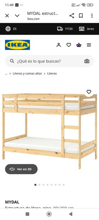 Cama litera MYDAL IKEA