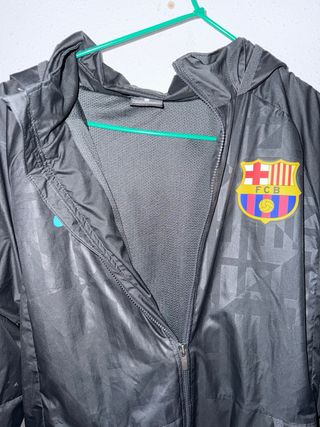 Chaqueta Impermeable Barça Nike Oficial Negra