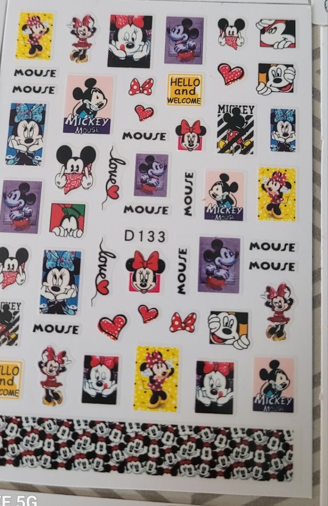 Pegatinas Uñas Disney Mickey Minnie