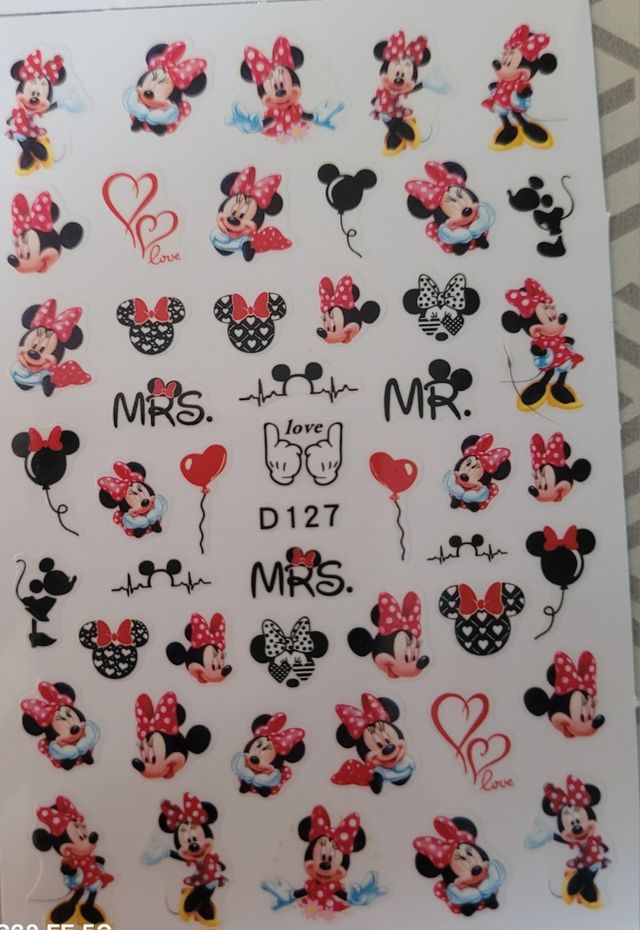 Pegatinas Uñas Disney Mickey Minnie