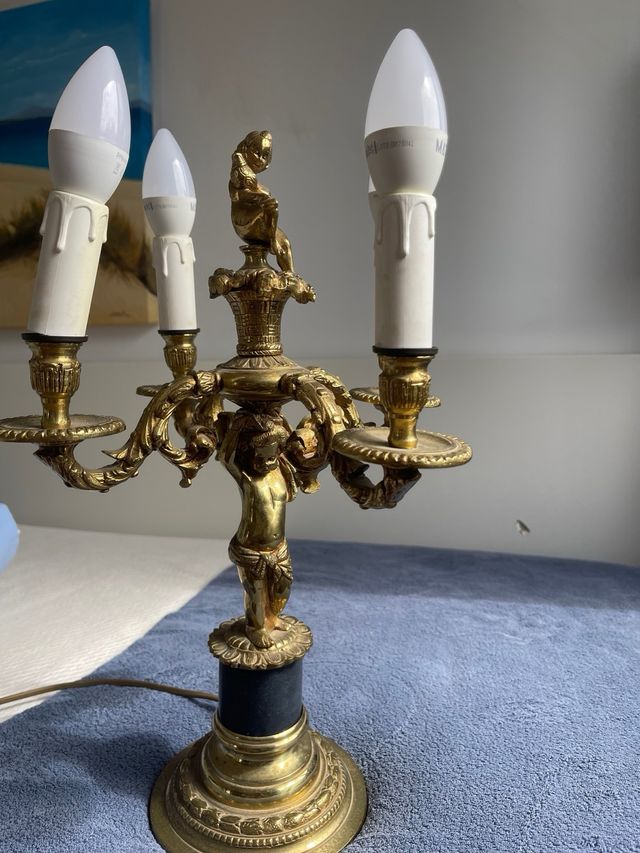 Lampara de bronze antigua