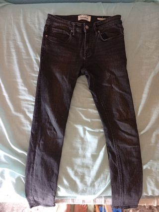 Pantalones vaqueros Pull&Bear Super Skinny Negros