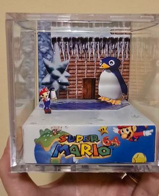 Diorama Super Mario 64 Pinguino