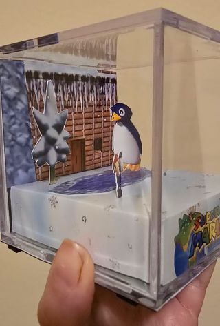 Diorama Super Mario 64 Pinguino