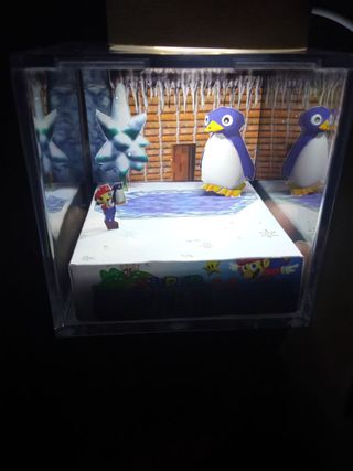 Diorama Super Mario 64 Pinguino