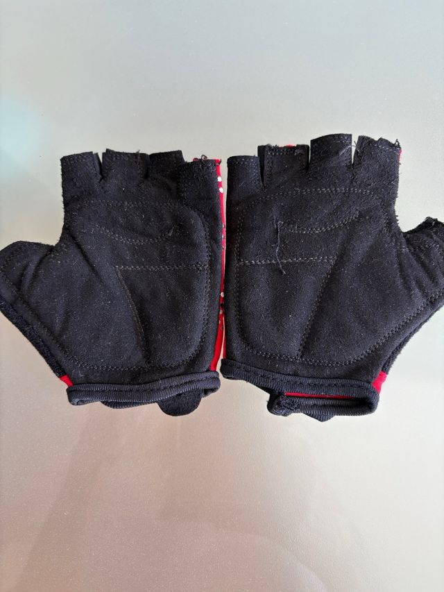 Guantes Ciclismo Niños B-PRO Rojos. 8-10 años