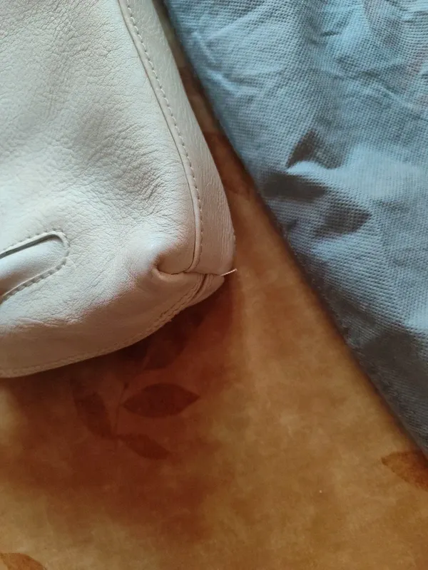 Borsa a spalla in vera pelle bianca