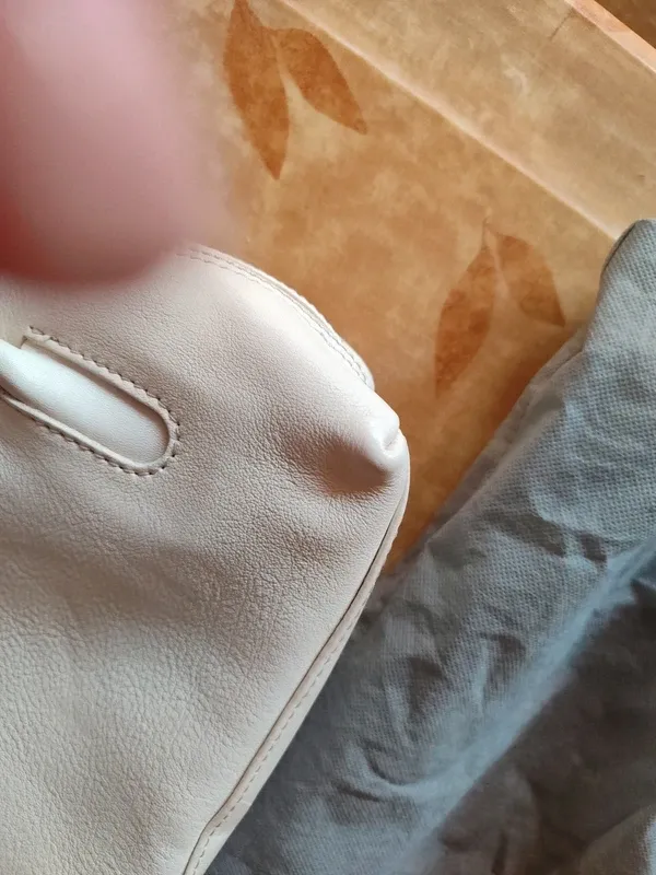 Borsa a spalla in vera pelle bianca