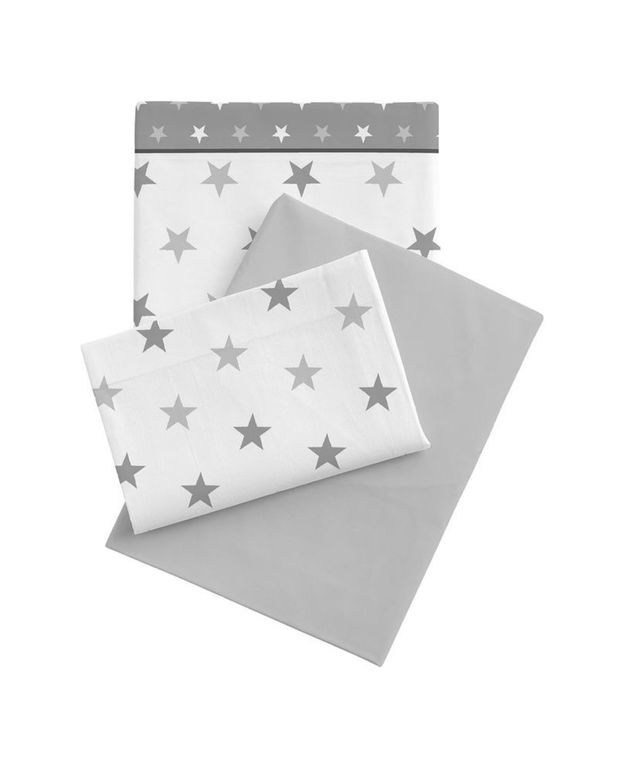 Juego Sábanas Estrellas Gris Cama 180cm OFERTA!!