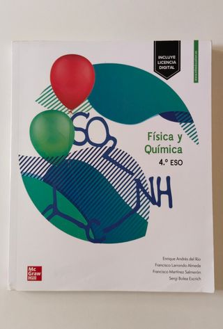 Física y Química 4.º ESO, libro de texto