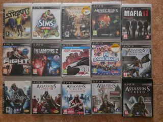 Lote 15 juegos PS3: Assassins Creed + FIFA + Minec