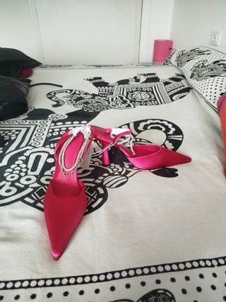 Zapatos de tacón fucsia talla 38
