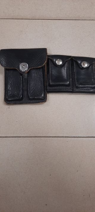 Estuche de cuero negro para vigilantes 