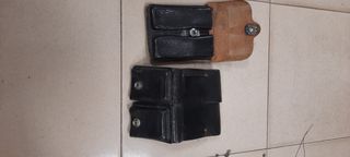 Estuche de cuero negro para vigilantes 
